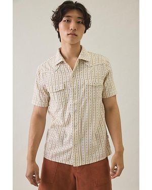 Rhythm Lone Pine Stripe Shirt Top - Natural