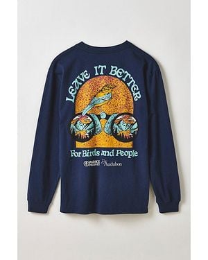 Parks Project X Audubon Leave It Better Graphic Long Sleeve Tee - Blue