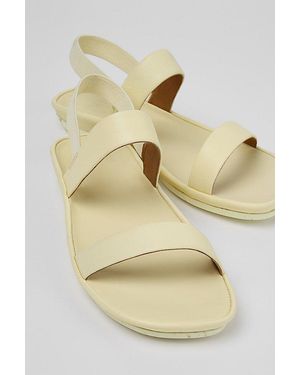 Camper Right Isla Leather 2-Strap Sandal Top - Natural