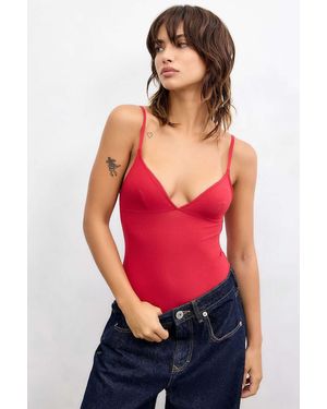 Out From Under Je T'aime Mesh Bodysuit - Red