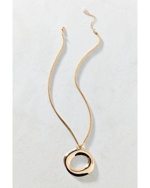 Urban Outfitters These Days Molten Metal Pendant Necklace - White