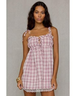 Out From Under Cat Nap Cotton Babydoll Mini Dress - Pink