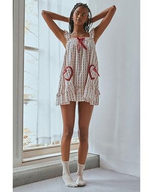 Out From Under Hearts Desire Lounge Dress - Red
