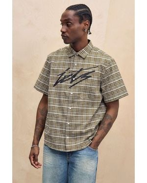iets frans... Brown Check Shirt - Natural