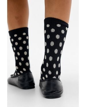 Out From Under Polka-dot Socks - Black
