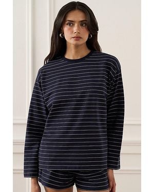 WeWoreWhat Long Sleeve Boxy Shirt - Blue