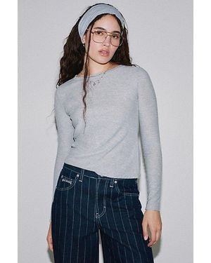 BDG Long Sleeve Spill The Tee - Gray