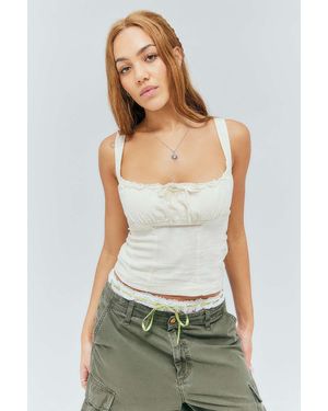 Kimchi Blue Lennon Linen Cami Top - Green