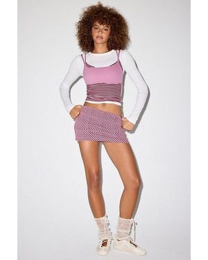 Out From Under Bec Low-Rise Mini Skort - Red