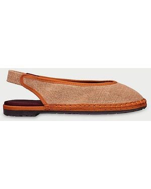 Flabelus Narnia Slingback Linen Slipper - White