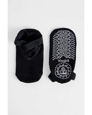 Out From Under Non-slip Pilates Cut Out Socks - Black