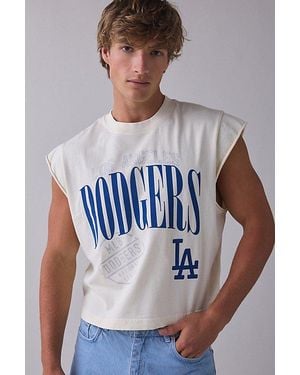 Pro Standard Mlb Los Angeles Dodgers Team Logo Graphic Muscle Tee - Gray