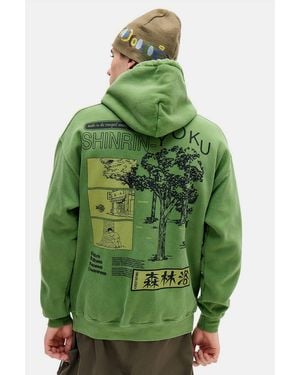 Urban Outfitters Uo Green Shinrin Yoku Hoodie