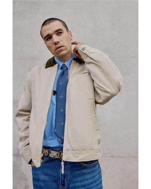 BDG Ecru Alba Harrington Jacket - Blue