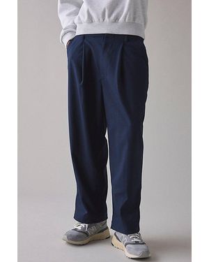 Standard Cloth Jason Cropped Pleated Trouser Pant - Blue