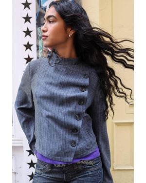 Urban Outfitters Uo Rita Folded Jacket - Blue