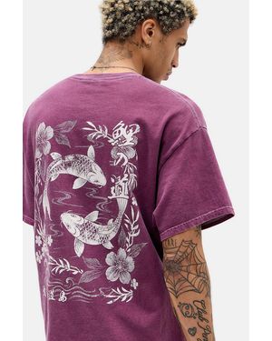 Urban Outfitters Uo Koi Fish Graphic Tee - Purple
