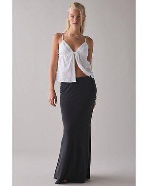 Urban Outfitters Uo Harlow Cupro Low-Rise Maxi Skirt - Black