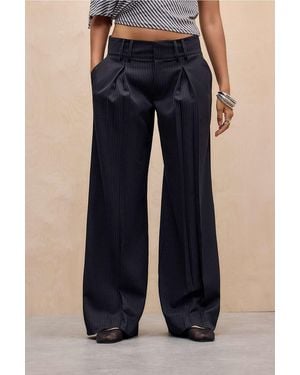 Urban Outfitters Uo Pinstripe Trousers - Blue