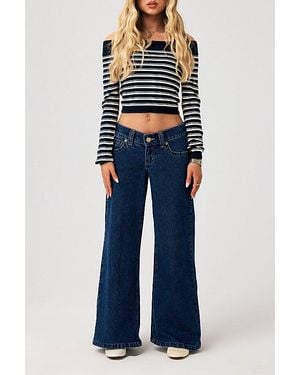 Abrand Jeans 00 Super Low & Wide Petite Jean - Blue