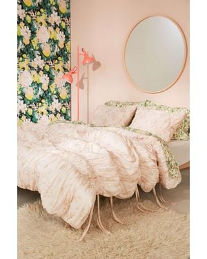 Urban Outfitters Rita Floral Ruffle Comforter - Pink