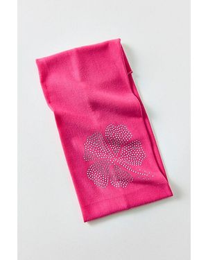 Urban Outfitters Flutter Flora Rhinestone Wide Knit Headband - Pink