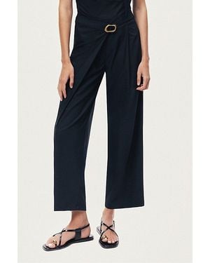 Nocturne Asymmetric Buckled Pant - Blue