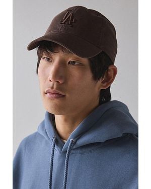 Mitchell & Ness Mlb Los Angeles Dodgers Logo Dad Hat - Brown
