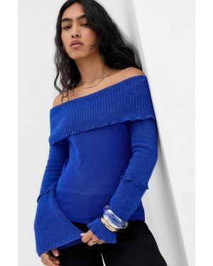 Urban Outfitters Uo Bardot Knit Top - Blue