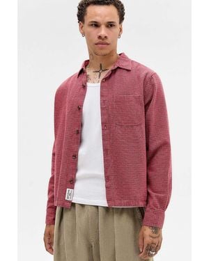 BDG Red Reggie Check Long Sleeve Shirt