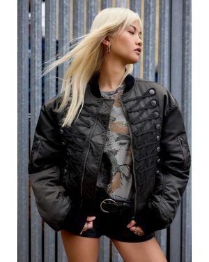 Jaded London Grey Utility Zip-through Bomber Jacket