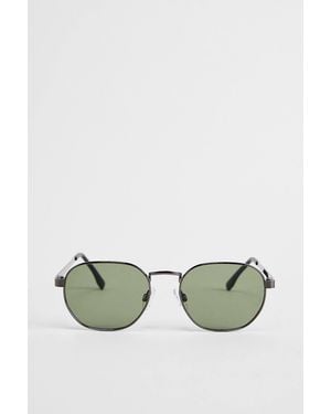 Urban Outfitters Uo Black Porto Sunglasses - Green