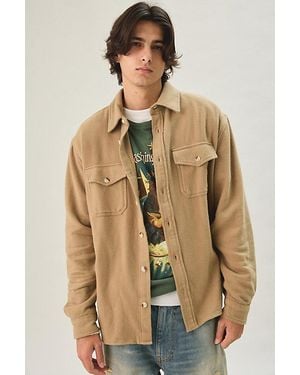 BDG Heavy Flannel Overshirt Top - Natural
