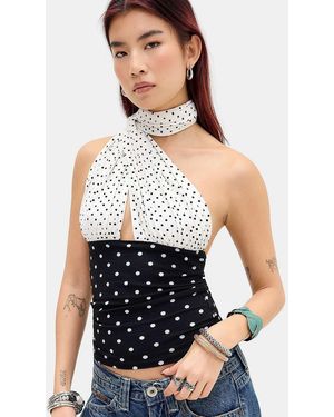 Susmie's Susmies Isabela Polka Dot Top At Urban Outfitters - White