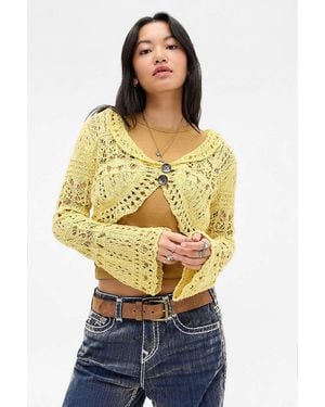 BDG Palma Knit Cardigan - Yellow