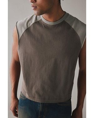 BDG Carson Cutoff Baseball Tee - Gray