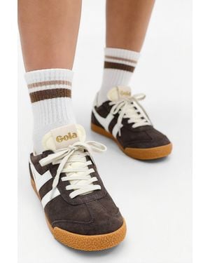 Gola Mocha Brown Elan Trainers - Black
