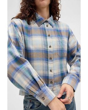 BDG Brook Boxy Shirt 2xs At Urban Outfitters - Blue