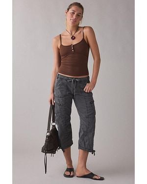 BDG Sidekick Crop Cotton Utility Pants - Black