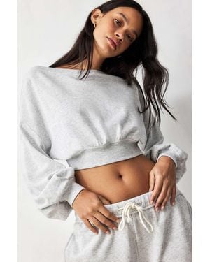 Out From Under Good Days Cropped Sweatshirt - Grey