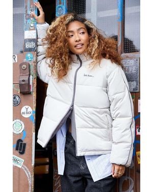 iets frans... Reversible Water Resistant Puffer Jacket - White
