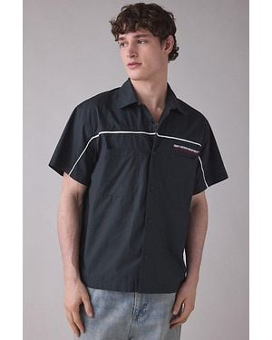 Obey Camber Woven Short Sleeve Shirt Top - Gray