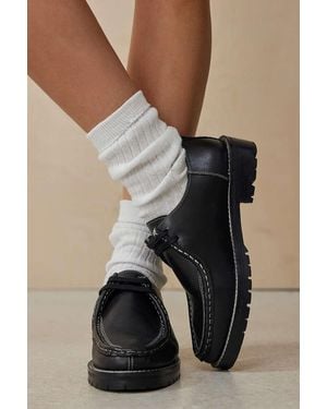 Urban Outfitters Uo Black Leather Jet Shoes