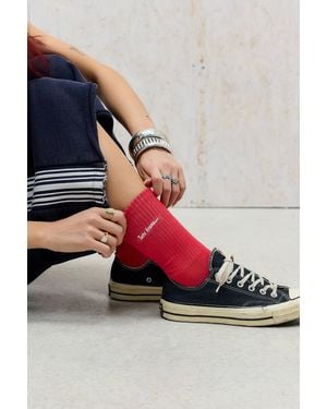 iets frans... Sports Socks - Red
