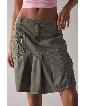 BDG Kelli Cadet Cargo Knee-Length Skirt - Green