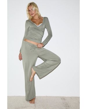 Out From Under Demi Straight Leg Pyjama Trousers - Green
