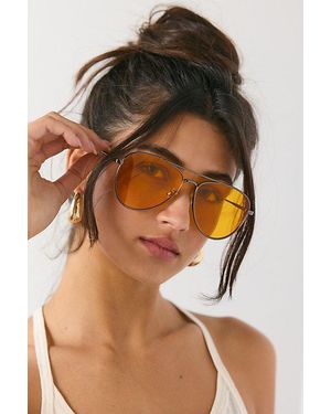 Urban Outfitters Uo Essential Metal Aviator Sunglasses - Orange