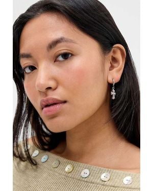Bohomoon Uo Exclusive Lillie Cross Hoop Earrings - Black