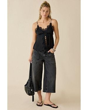 BDG Nomad Baggy Wide Leg Cropped Jeans - Black