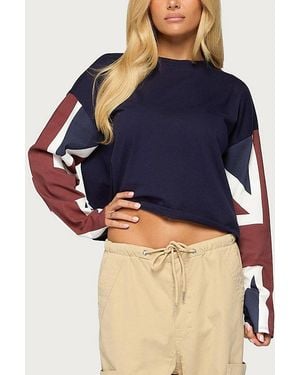 Edikted Uk Muse Long Sleeve Top - Blue